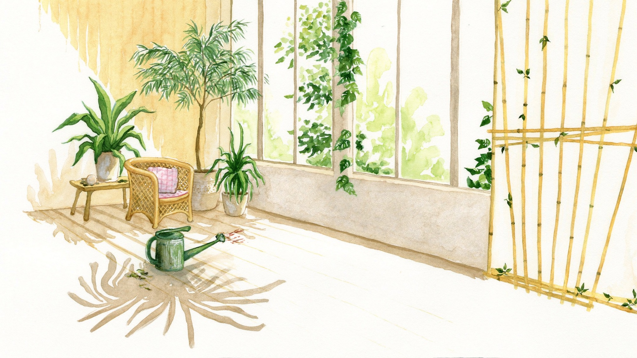 Watercolor Sunroom