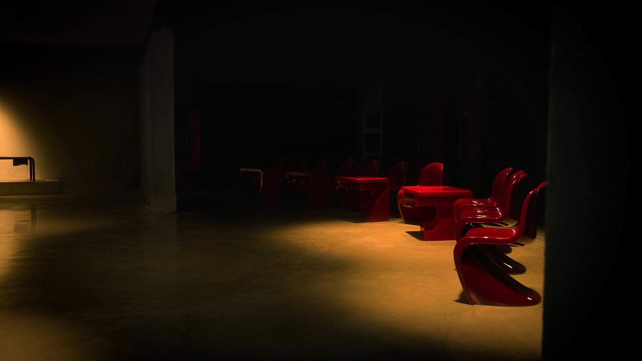 Panton Chairs Dark Gallery